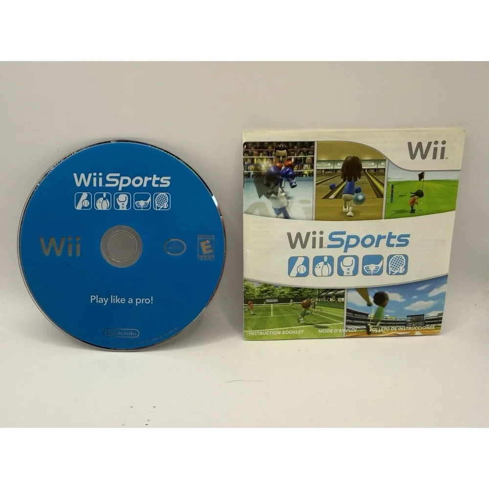 Wii Sports‎ (Nintendo Wii) Disc, With Cover And Instruction Booklet